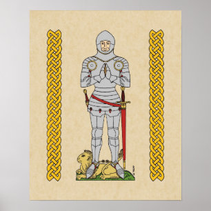 Engels Medieval Knight Circa 1430 Poster