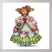  Engels meisje in Elizabeth Dress Poster (Voorkant)