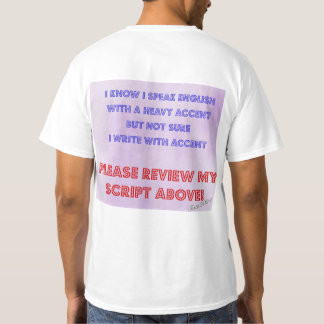 Engels met een zwaar accent T-shirt