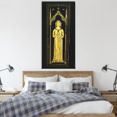 Engels middeleeuws portret 1300 Lady Joan Cobham Canvas Afdruk (Insitu (Slaapkamer))