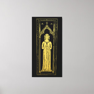 Engels middeleeuws portret 1300 Lady Joan Cobham Canvas Afdruk