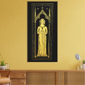 Engels middeleeuws portret 1300 Lady Joan Cobham Canvas Afdruk (Insitu (Woonkamer))