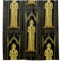 Engels middeleeuws portret 1300 Lady Joan Cobham Douchegordijn