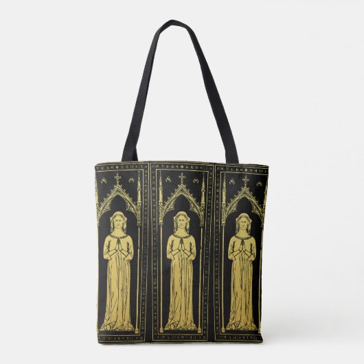Engels middeleeuws portret 1300 Lady Joan Cobham Tote Bag (Achterkant)