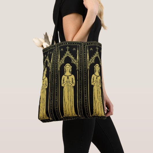Engels middeleeuws portret 1300 Lady Joan Cobham Tote Bag (Dichtbij)
