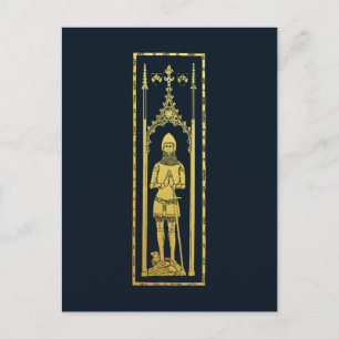 Engels middeleeuws portret 1355 John, Lord Cobham Briefkaart