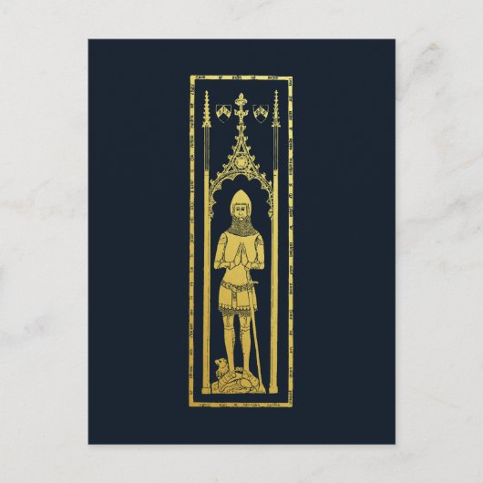 Engels middeleeuws portret 1355 John, Lord Cobham Briefkaart (Voorkant)