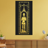 Engels middeleeuws portret 1355 John, Lord Cobham Canvas Afdruk (Insitu (Woonkamer))