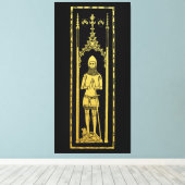 Engels middeleeuws portret 1355 John, Lord Cobham Canvas Afdruk (Insitu (Houten vloer))