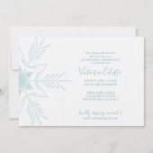 ENGELS modern blauw WINTER WONDERLAND quinceañera Kaart (Voorkant)