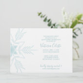 ENGELS modern blauw WINTER WONDERLAND quinceañera Kaart (Staand voorkant)