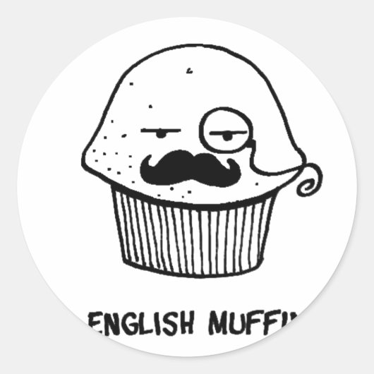 Engels muffin.png ronde sticker (Voorkant)