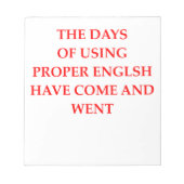 ENGELS NOTITIEBLOK (Voorkant)