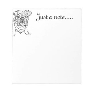 Engels notitieblok bulldog