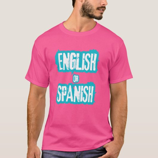 Engels of Spaans Meme Funny Joke cool T-shirt (Voorkant)