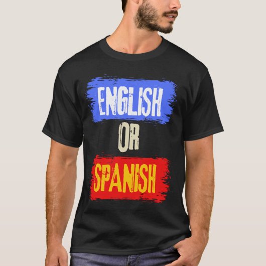 Engels of Spaans Meme Funny Joke cool T-shirt (Voorkant)