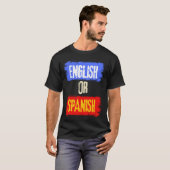 Engels of Spaans Meme Funny Joke cool T-shirt (Voorkant volledig)