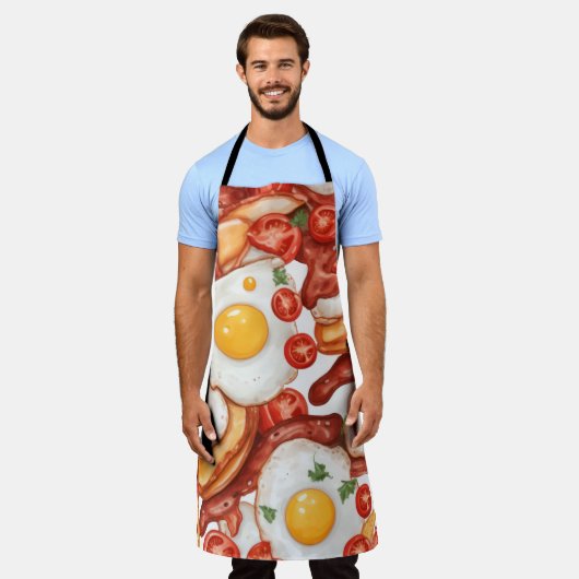 Engels ontbijt schort (Gedragen)