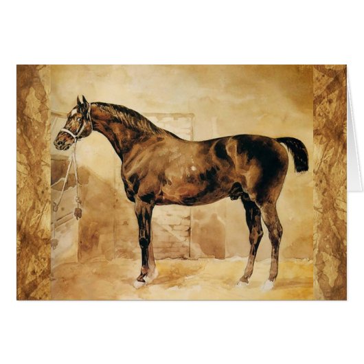 ENGELS PAARD IN STAL Pergament (Voorkant Horizontaal)