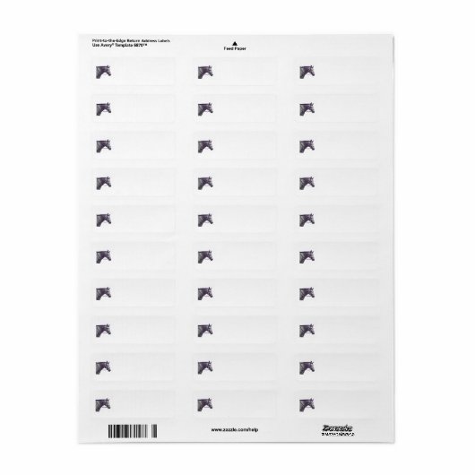 Engels paard retour adres label (Full Sheet)