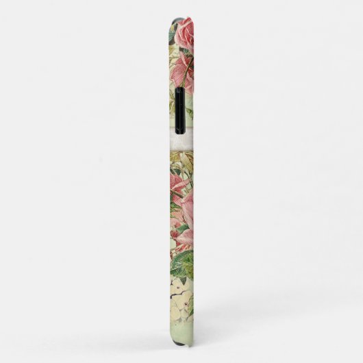 Engels Pink Rose Lace in White Hydrangea Case-Mate iPhone Case (Achterkant/rechts)