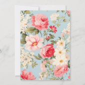 Engels Platteland Bloemen Housewarming Party Kaart (Achterkant)