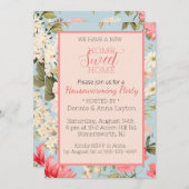 Engels Platteland Bloemen Housewarming Party Kaart (Voorkant / Achterkant)