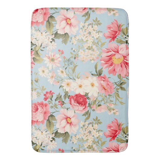 Engels platteland bloementuin badmat (Voorkant Verticaal)