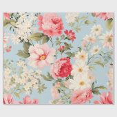 Engels platteland bloementuin cadeaupapier (Vlak)