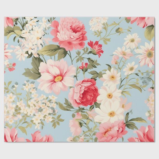 Engels platteland bloementuin cadeaupapier (Vlak)