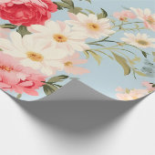 Engels platteland bloementuin cadeaupapier (Hoek)