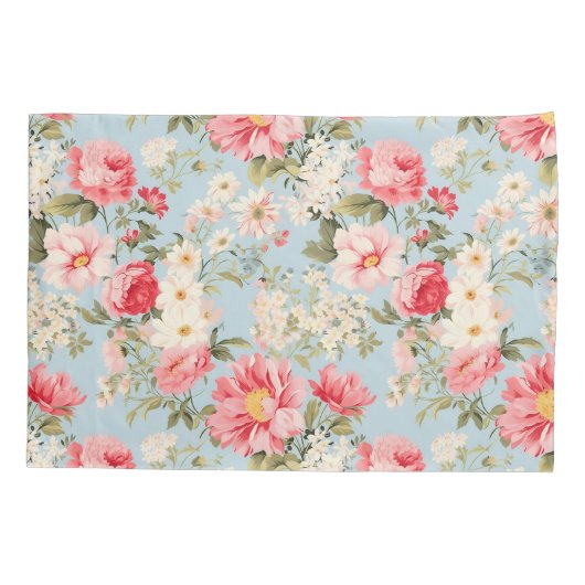 Engels platteland bloementuin kussensloop (Achterkant)