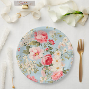 Engels platteland bloementuin papieren bordje