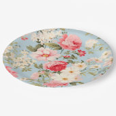 Engels platteland bloementuin papieren bordje (Gekanteld)