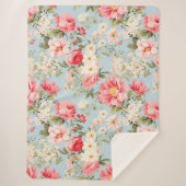 Engels platteland bloementuin sherpa deken (Voorkant)