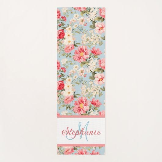 Engels platteland bloementuin yogamat (Voorkant)