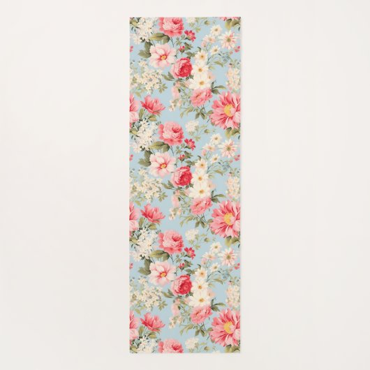 Engels platteland bloementuin yogamat (Achterkant)