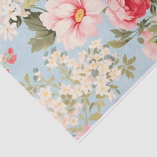 Engels platteland bloementuinen tissuepapier (Detail)