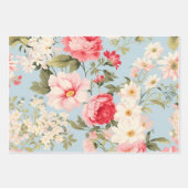 Engels Platteland Bloemtuin en Polka Dots Inpakpapier Vel (Voorkant)