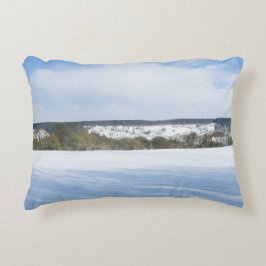 Engels platteland in de winter - Gepersonaliseerd Accent Kussen