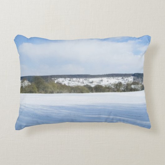 Engels platteland in de winter - Gepersonaliseerd Accent Kussen (Voorkant)