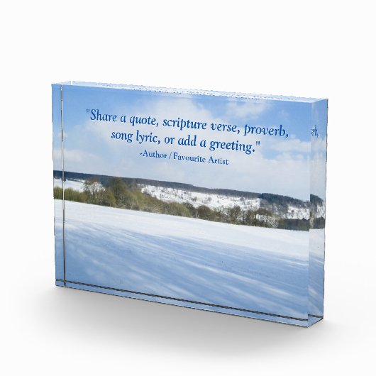 Engels platteland in de winter - Gepersonaliseerd Fotoblokken (Rechts)