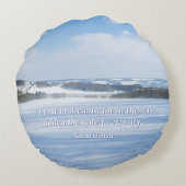 Engels platteland in de winter - Gepersonaliseerd Rond Kussen