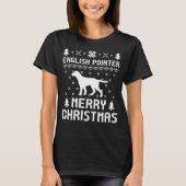 ENGELS POINTER Merry kerstSweaters T-shirt (Voorkant)