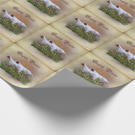 Engels Pointer Tapestry Poster Triptych AcrylP Cadeaupapier (Hoek)