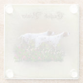 Engels Pointer Tapestry Poster Triptych AcrylP Glazen Onderzetter (Achterkant)