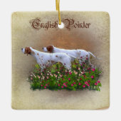 Engels Pointer Tapestry Poster Triptych AcrylP Keramisch Ornament (Voorkant)