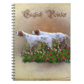 Engels Pointer Tapestry Poster Triptych AcrylP Notitieboek (Voorkant)
