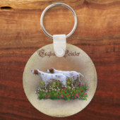 Engels Pointer Tapestry Poster Triptych AcrylP Sleutelhanger (Voorkant)