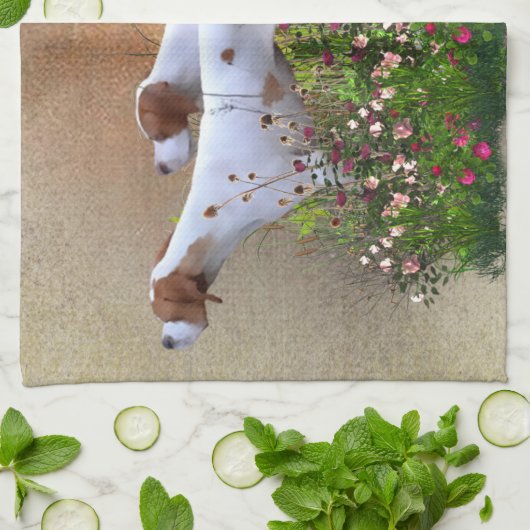 Engels Pointer Tapestry Poster Triptych AcrylP Theedoek (Gevouwen)